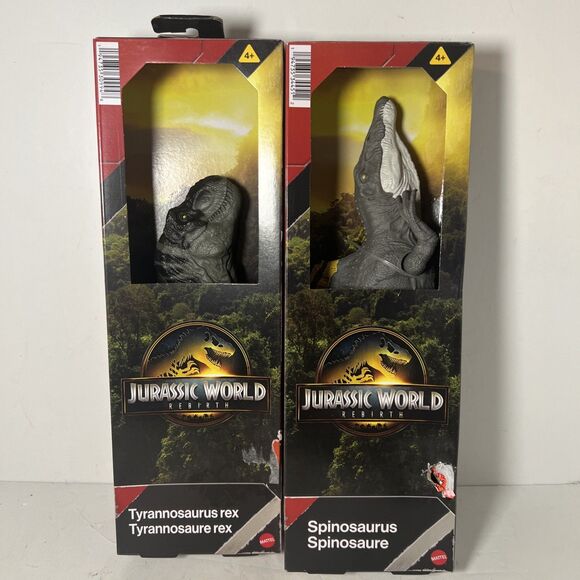 Jurassic World Rebirth Spinosaurus Tyrannosaurus Rex TREX Mattel Dinosaurs New - Picture 1 of 5
